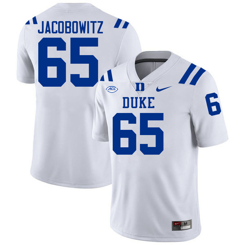 Duke Blue Devils #65 Kai Jacobowitz College Football Jersey Stitched-White